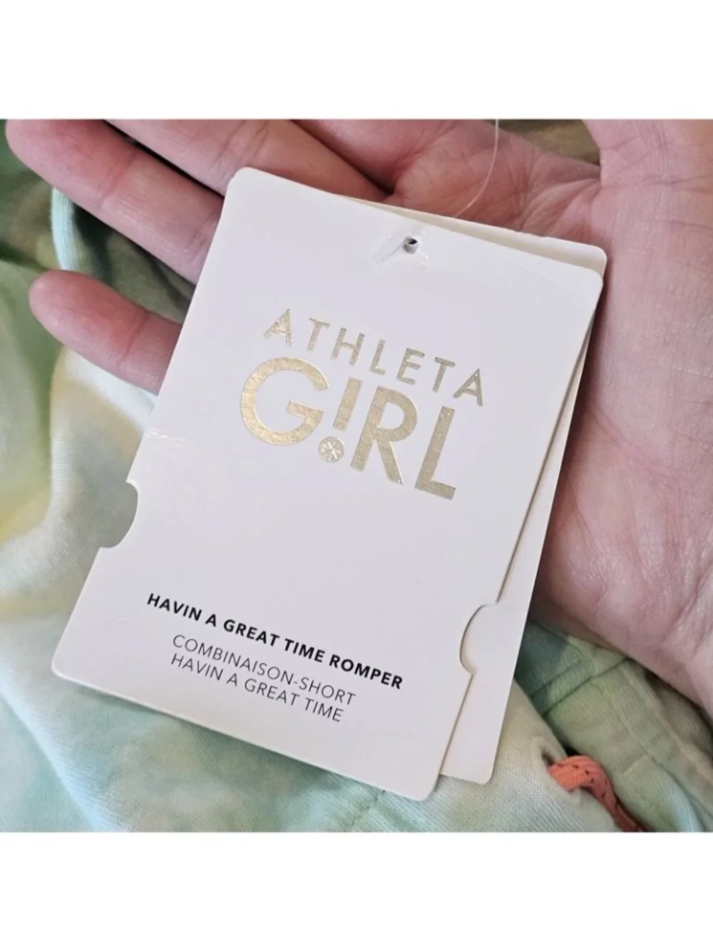 Athleta‎ Girl Romper Tiedye Size 8/10 Havin A Great Time Organic Cotton